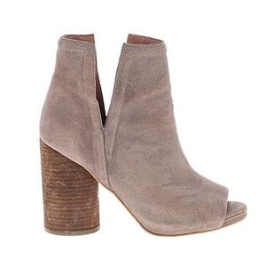 Jeffrey Campbell Taupe Peep-Toe Ankle Boots